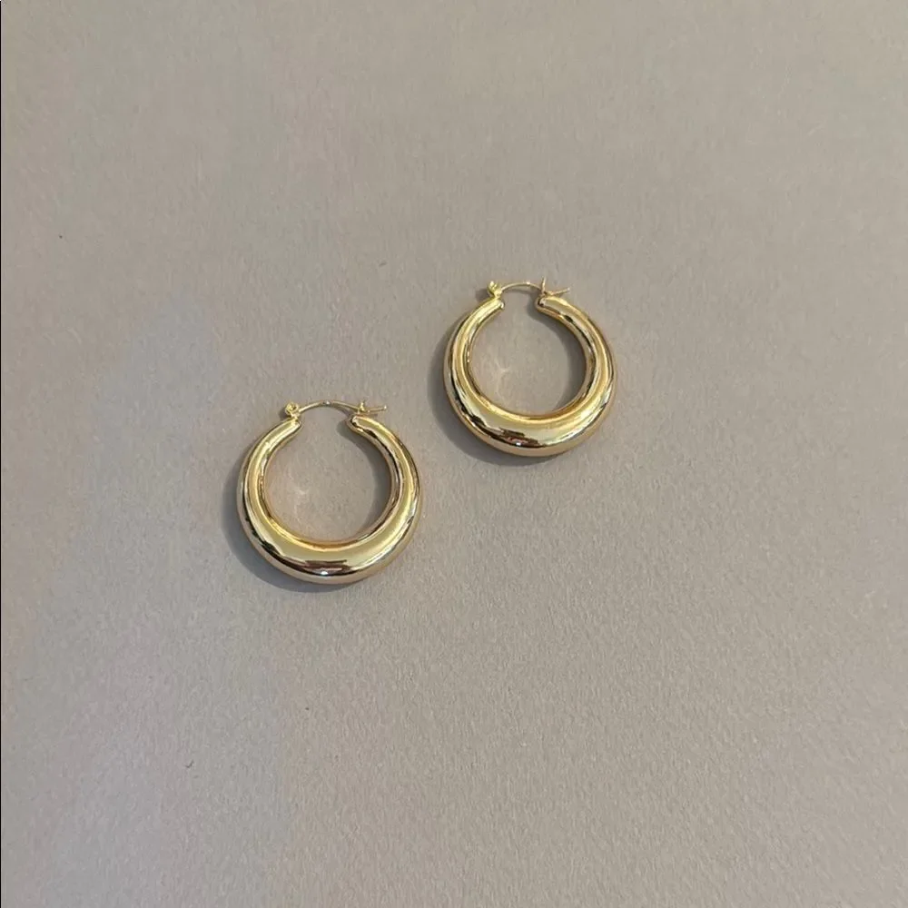 Elegant Gold Hoop Earrings M496